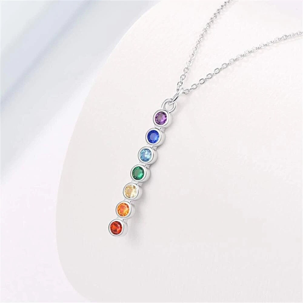 Yoga Jewelry  Women Necklace  Valentines Gift  Valentines Day Gift  Rainbow Necklace  Necklace  Natural Crystal  Hippie