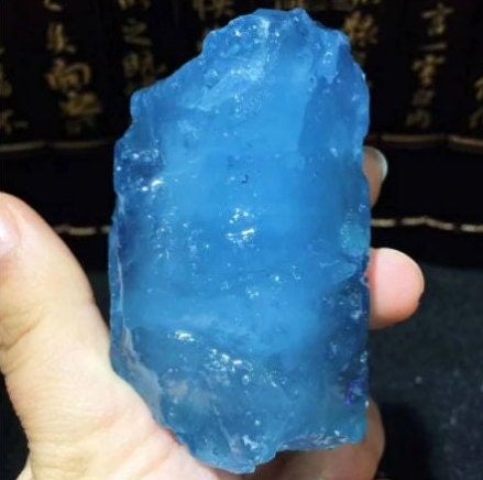 Natural Sea Sapphire Raw Stone Healing Specimen Meditation Stone