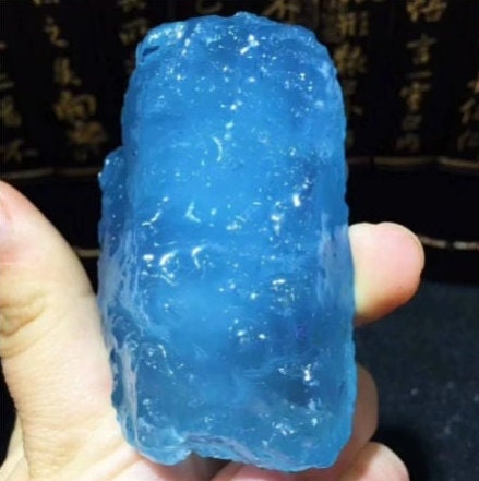 Natural Sea Sapphire Raw Stone Healing Specimen Meditation Stone