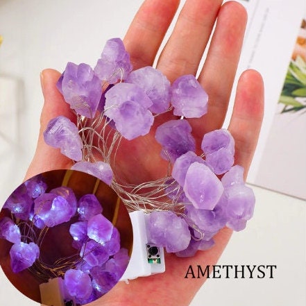 Natural Quartz Crystal Stones Healing Energy Atmosphere Lamps