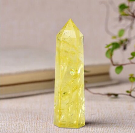 Natural Crystals Point Energy Column Polished Crystal Décor