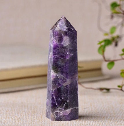 Natural Crystal Points Manifestation Energy Column