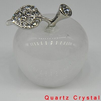 Healing Specimen  crystals craft gift  Crystal Quartz  Christmas Gift  Apple Figurine