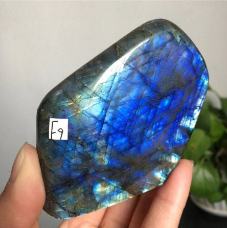 Natural Labradorite Blue Glittery Stone Quartz Crystal