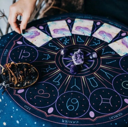 Tarot Altar Cloth Tarot Tapestry Wheel Of The Zodiac Wall Decor