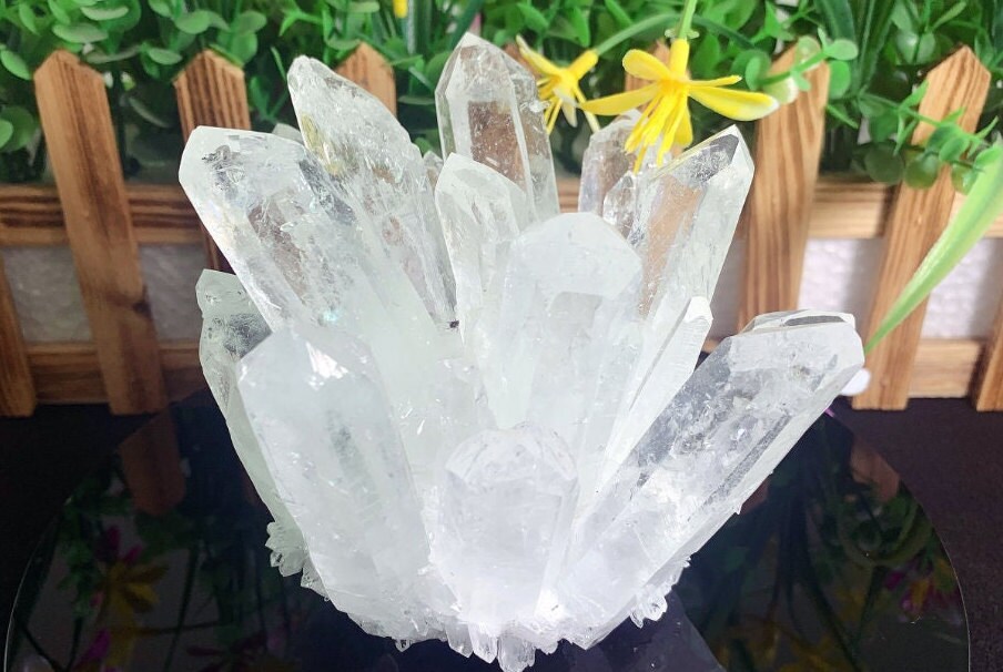 Natural Raw Clear Quartz Crystal Cluster Healing Specimen