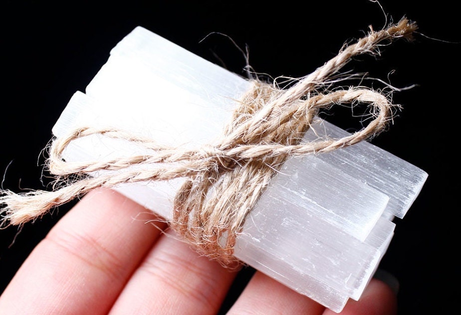 Natural Selenite Gypsum White Quartz Crystal Stick