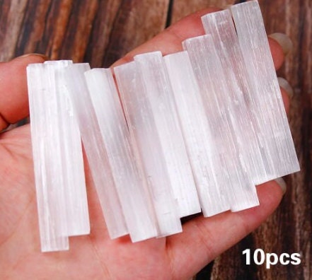 Natural Selenite Gypsum White Quartz Crystal Stick