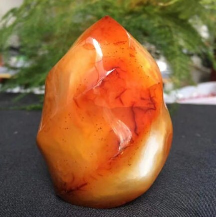 Home Decor Gift  Home Decor  Healing Reiki Energy  Free Form Crystal  Crystal Flame  Christmas Gift  Carnelian Quartz