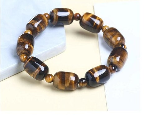 Natural Agates Tiger Eye Gemstone Bracelet For Women