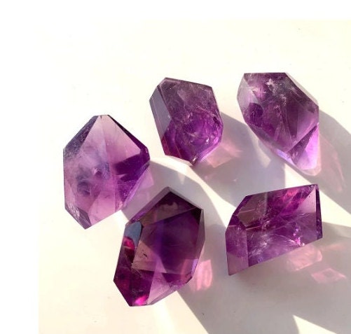 Natural Transparent Amethyst Energy Quartz Crystal