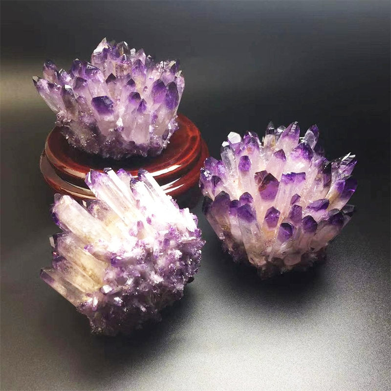Natural Amethyst Quartz Healing Crystal Cluster Raw Stone