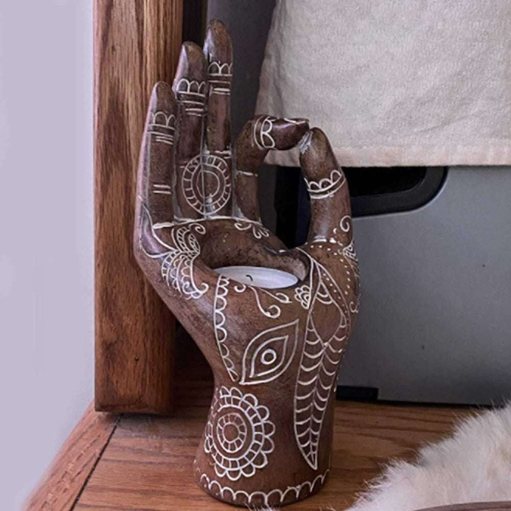 Home Decor  Desktop Decor  Crystals Holder  Candle Holder  Buddha Hand