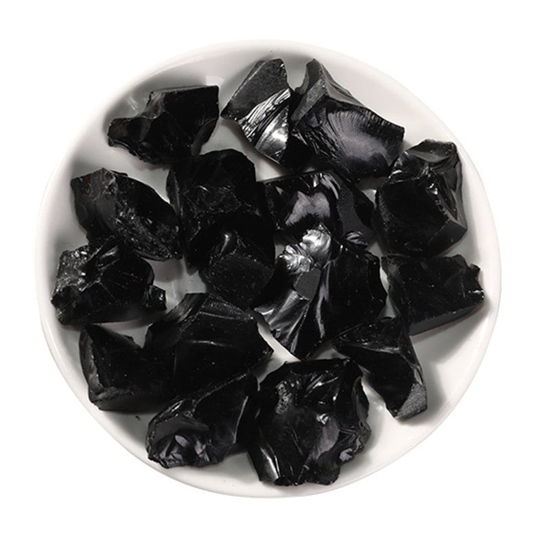 Rough Natural Obsidian Black Quartz Energy Stones For Jewelry Making