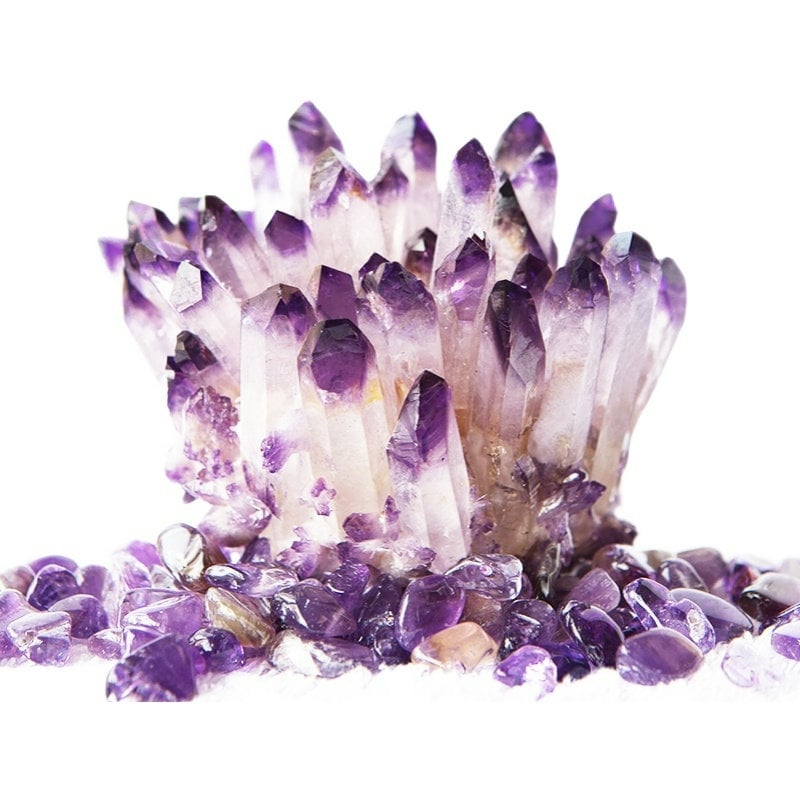 Natural Amethyst Quartz Healing Crystal Cluster Raw Stone