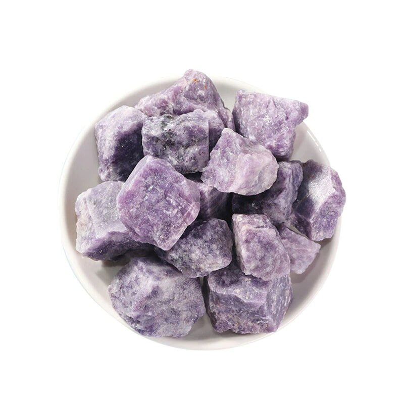 Natural Raw Rough Lepidolite Stone Healing Purple Crystal
